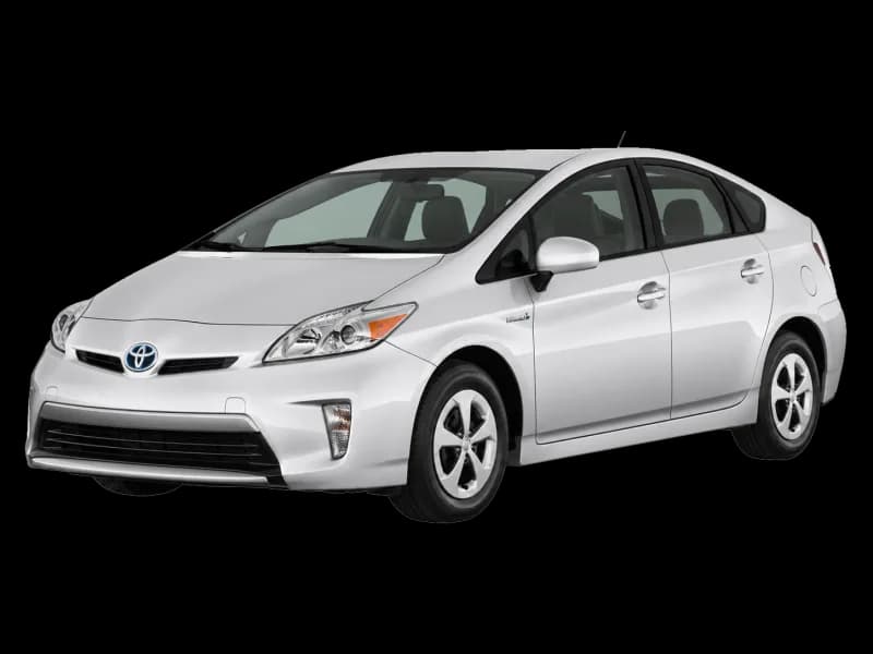 Toyota Prius Gen 3, silver, front three-quarter view